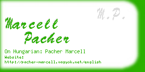 marcell pacher business card